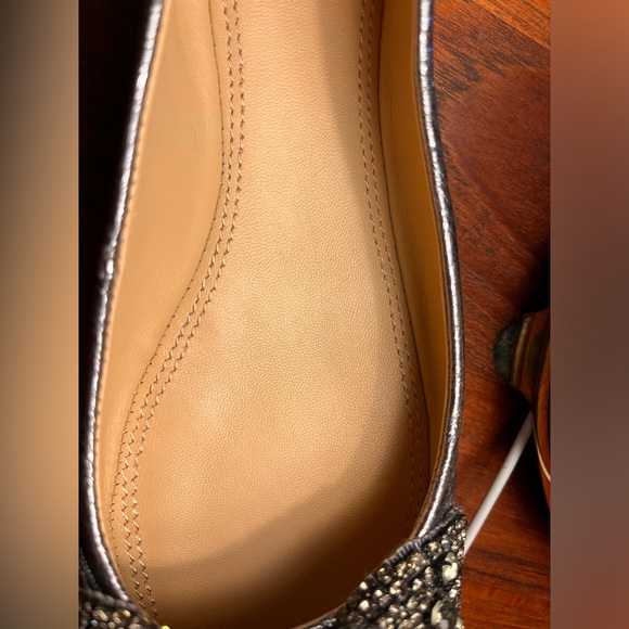 Tory Burch Bonneville Ballet-Vulcano/Grosgrain Ribbon - 7.5 - color Pewter - Picture 3 of 16